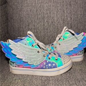 Skechers Little Girls Twinkle Toes Twi-Lites 2.0 - Dreamy Wings Light Up sz 1.5